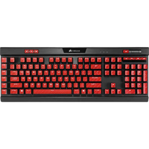 Red Carbon Fiber Specialty Material K95 RGB PLATINUM Mechanical Gaming Keyboard Skin