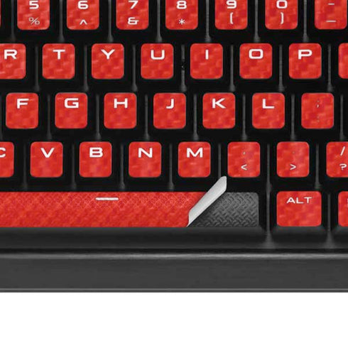 Red Carbon Fiber Specialty Material K95 RGB PLATINUM Mechanical Gaming Keyboard Skin