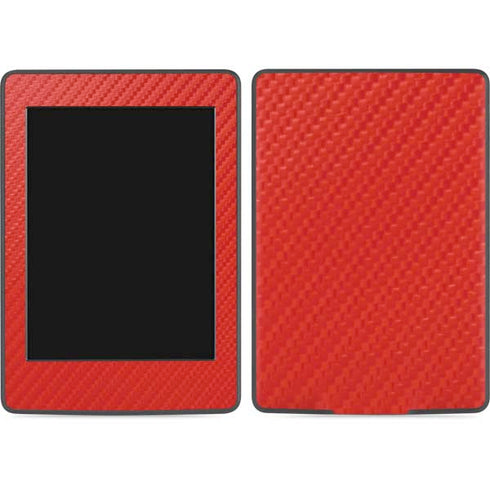 Red Carbon Fiber Specialty Texture Material Amazon Kindle Skin