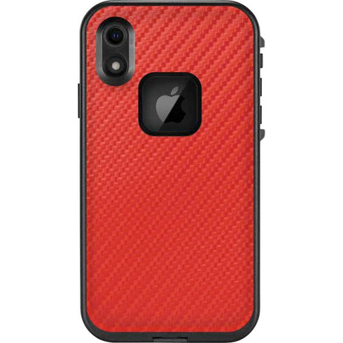Red Carbon Fiber Specialty Texture Material LifeProof Fre iPhone Skin