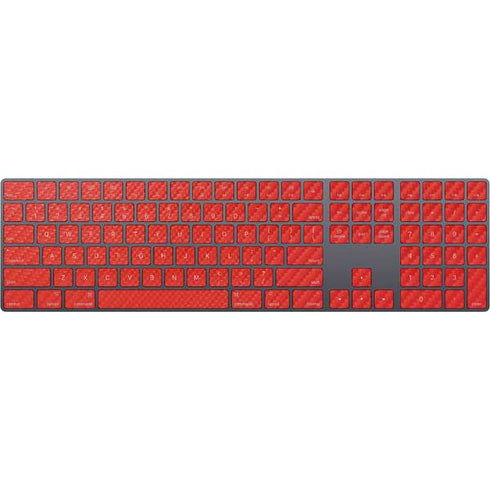 Red Carbon Fiber Specialty Material Magic Keyboard with Numeric Keypad Skin