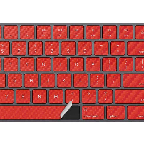 Red Carbon Fiber Specialty Material Magic Keyboard with Numeric Keypad Skin