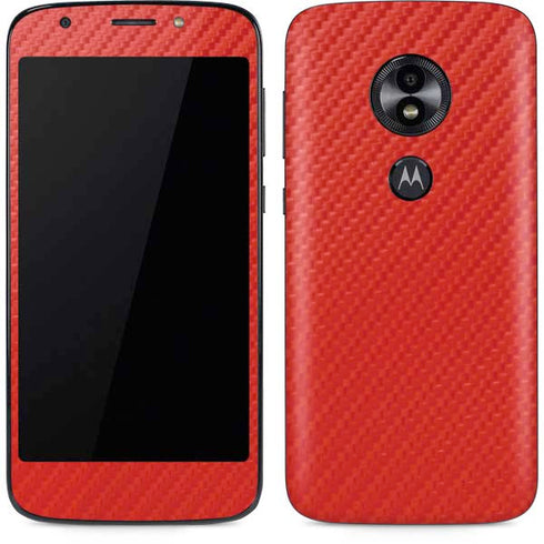 Red Carbon Fiber Specialty Material Moto E5 Play Skin