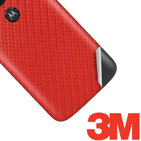 Red Carbon Fiber Specialty Material Moto E5 Play Skin