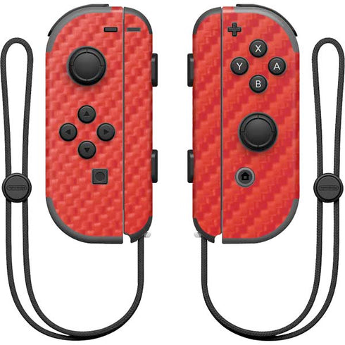 Red Carbon Fiber Specialty Texture Material Nintendo Joy-Con (L/R) Controller Skin