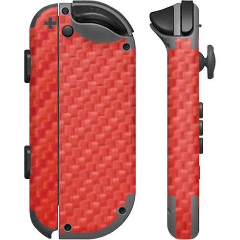 Red Carbon Fiber Specialty Texture Material Nintendo Joy-Con (L/R) Controller Skin