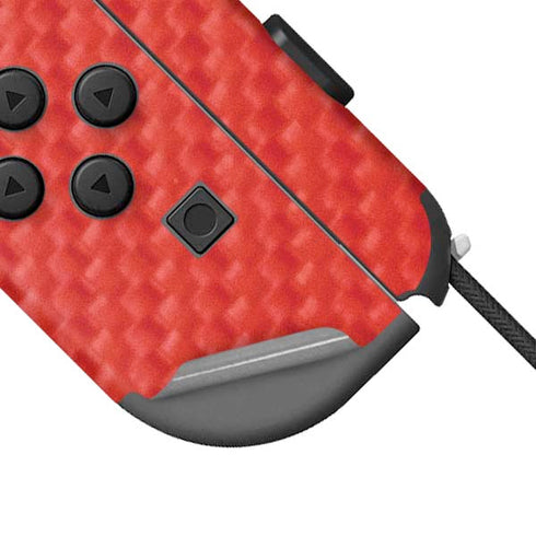 Red Carbon Fiber Specialty Texture Material Nintendo Joy-Con (L/R) Controller Skin