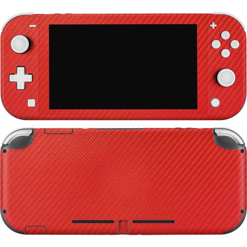 Red Carbon Fiber Specialty Material Nintendo Switch Lite Skin