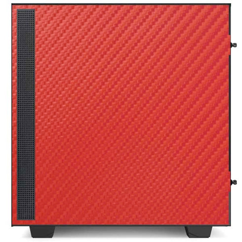 Red Carbon Fiber Specialty Material NZXT H510 Compact ATX Mid-Tower Case Skin