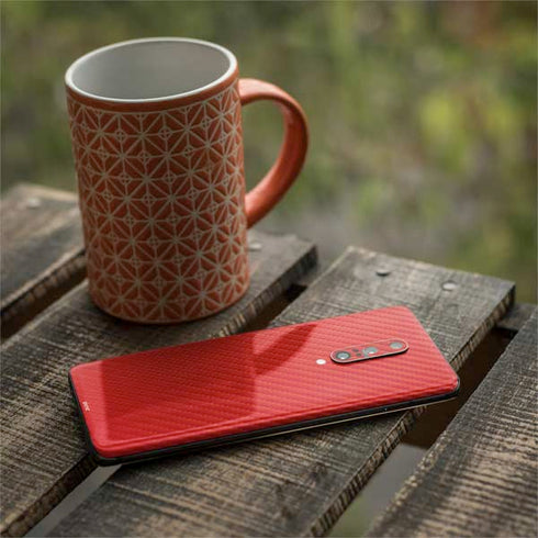 Red Carbon Fiber Specialty Material OnePlus 7 Pro Skin