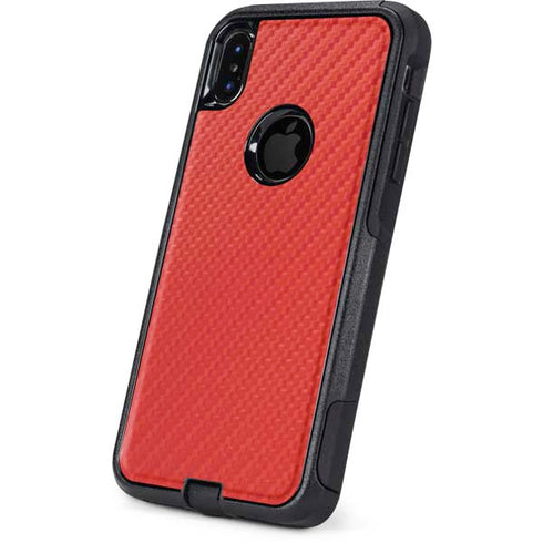 Red Carbon Fiber Specialty Texture Material Otterbox Commuter iPhone Skin