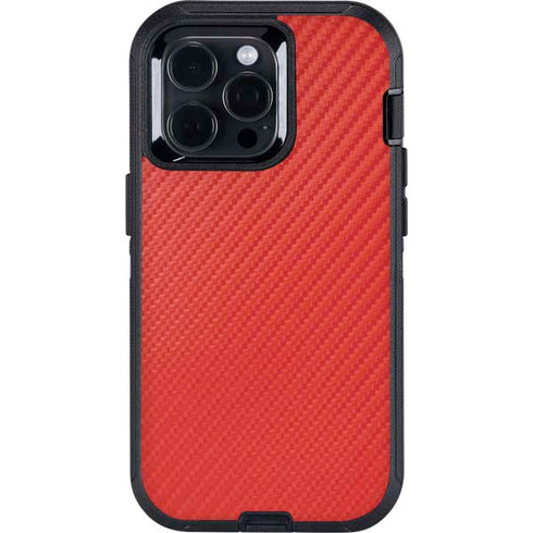 Red Carbon Fiber Specialty Texture Material Otterbox Defender iPhone Skin