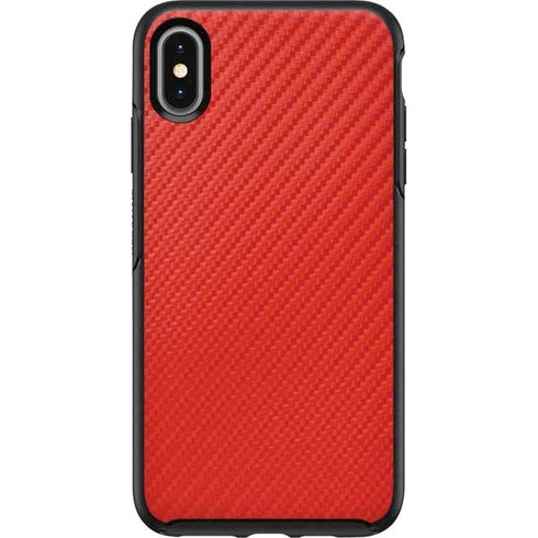 Red Carbon Fiber Specialty Texture Material Otterbox Symmetry iPhone Skin