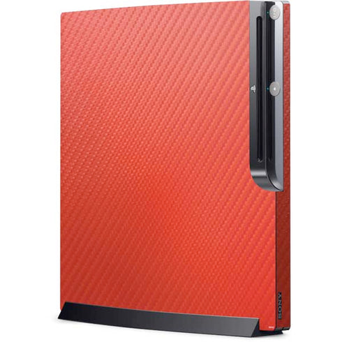 Red Carbon Fiber Specialty Material Playstation 3 & PS3 Slim Skin