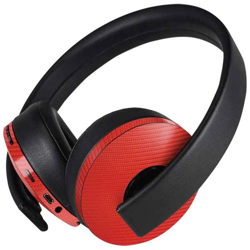 Red Carbon Fiber Specialty Material PlayStation 4 Gold Wireless Headset Skin