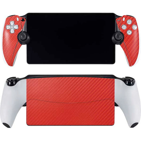 Red Carbon Fiber Specialty Texture Material PlayStation Portal Remote Player Skin
