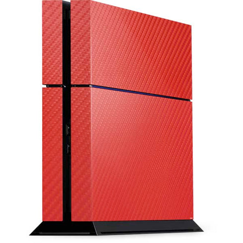 Red Carbon Fiber Specialty Material PS4 Console Skin