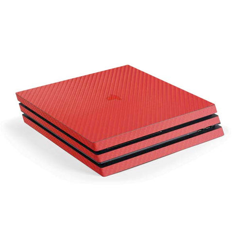 Red Carbon Fiber Specialty Material PS4 Pro Console Skin