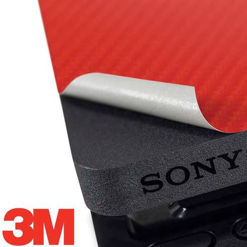 Red Carbon Fiber Specialty Material PS4 Slim Skin