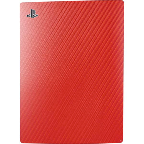 Red Carbon Fiber Specialty Material PS5 Console Skin