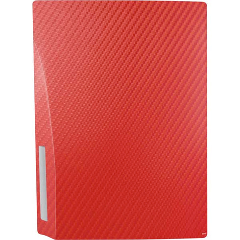 Red Carbon Fiber Specialty Material PS5 Console Skin