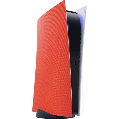 Red Carbon Fiber Specialty Material PS5 Digital Edition Console Skin