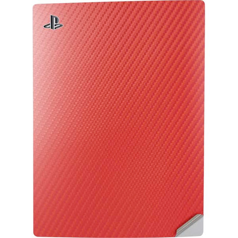 Red Carbon Fiber Specialty Material PS5 Digital Edition Console Skin