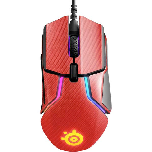 Red Carbon Fiber Specialty Material SteelSeries Rival 600 Gaming Mouse Skin