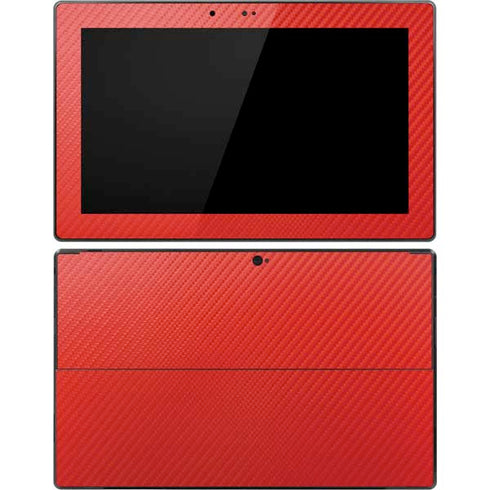 Red Carbon Fiber Specialty Material Surface Pro Tablet Skin