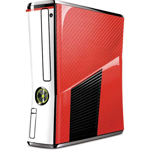 Red Carbon Fiber Specialty Material Xbox 360 Slim (2010) Skin