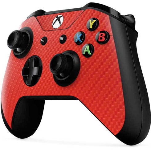Red Carbon Fiber Specialty Material Xbox One X Controller Skin