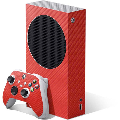 Red Carbon Fiber Specialty Material Xbox Series S Skins