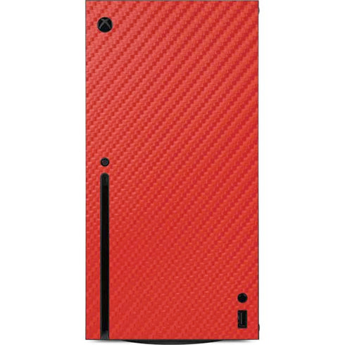 Red Carbon Fiber Specialty Material Xbox Series X Console Skin