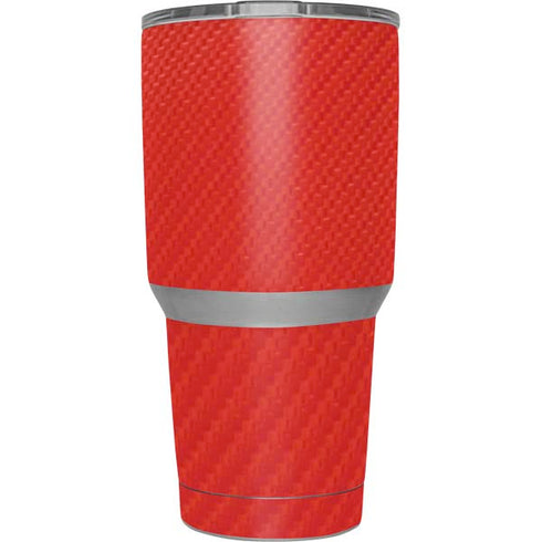 Red Carbon Fiber Specialty Texture Material Yeti 30oz Rambler Tumbler Skin