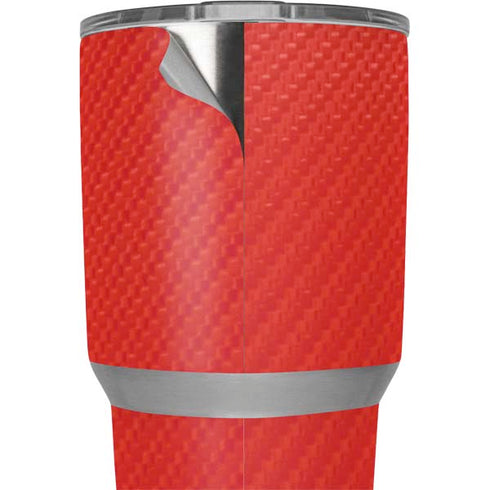 Red Carbon Fiber Specialty Texture Material Yeti 30oz Rambler Tumbler Skin