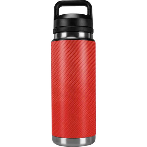 Red Carbon Fiber Specialty Texture Material YETI Rambler 26oz Bottle Skin