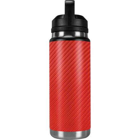 Red Carbon Fiber Specialty Texture Material YETI Rambler 26oz Bottle Skin