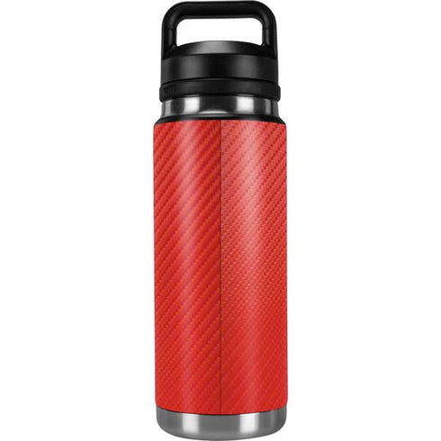 Red Carbon Fiber Specialty Texture Material YETI Rambler 26oz Bottle Skin