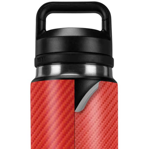 Red Carbon Fiber Specialty Texture Material YETI Rambler 26oz Bottle Skin
