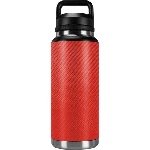 Red Carbon Fiber Specialty Texture Material YETI Rambler 36oz Bottle Skin