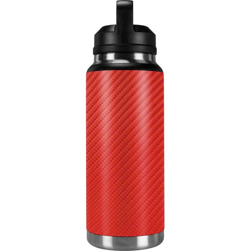 Red Carbon Fiber Specialty Texture Material YETI Rambler 36oz Bottle Skin
