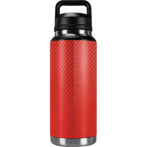 Red Carbon Fiber Specialty Texture Material YETI Rambler 36oz Bottle Skin