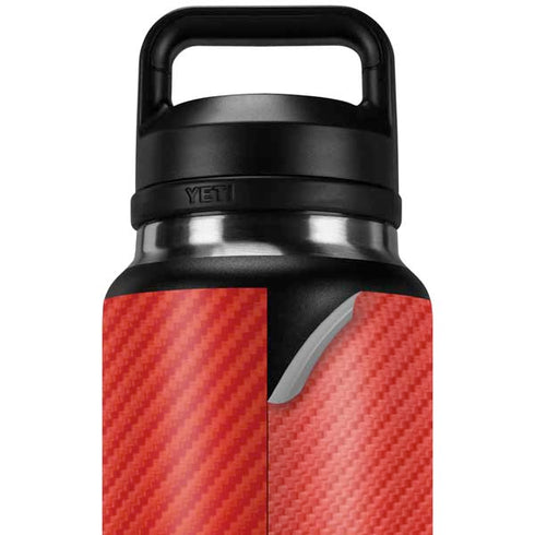 Red Carbon Fiber Specialty Texture Material YETI Rambler 36oz Bottle Skin