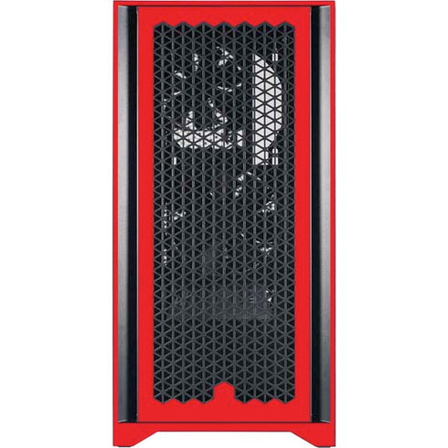 Red Solid Corsair 4000D Tempered Glass Mid-Tower ATX Case Skin