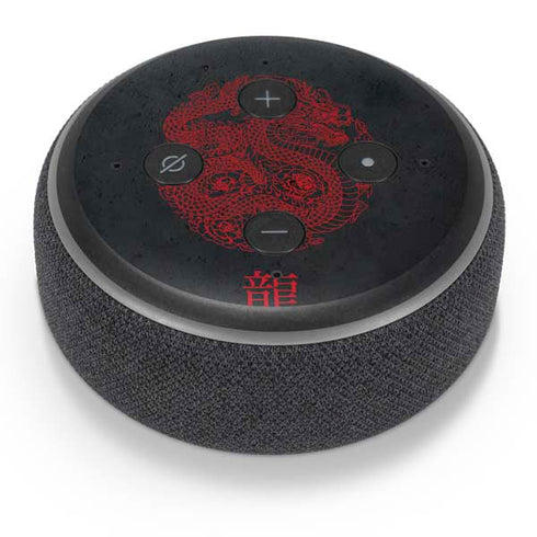 Red Dragon Amazon Echo Dot Skin