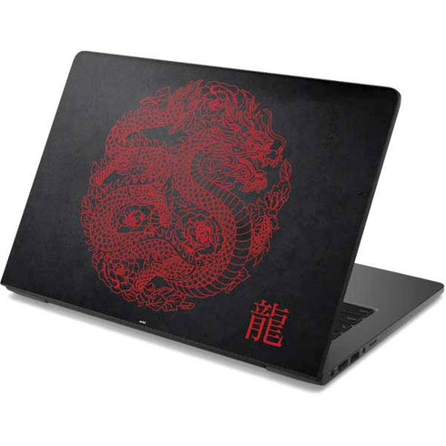 Red Dragon Dell Chromebook Skin