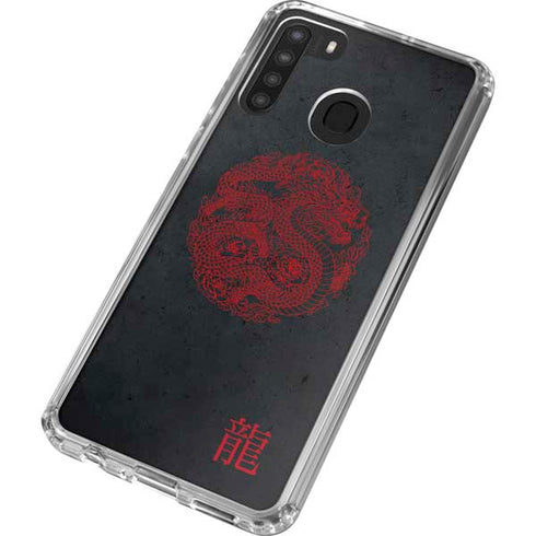 Red Dragon Galaxy A21 Clear Case