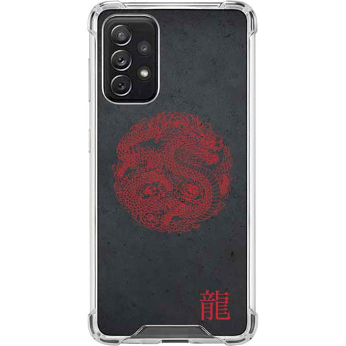 Red Dragon Galaxy A72 5G Clear Case