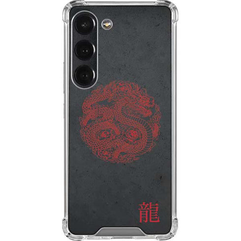 Red Dragon Galaxy S23 Clear Case