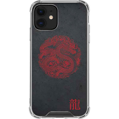 Red Dragon iPhone 12 Clear Case